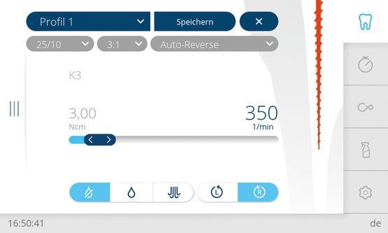 KaVo uniQa Display Endodontiefunktion