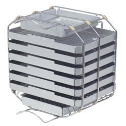 Halterung mit 6 oder 8 kurzen Tabletts